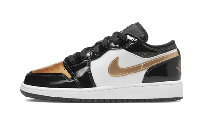 Air Jordan Air Jordan 1 Low SE Gold Toe czarny-biały - widok główny z boku | Saturaise.com