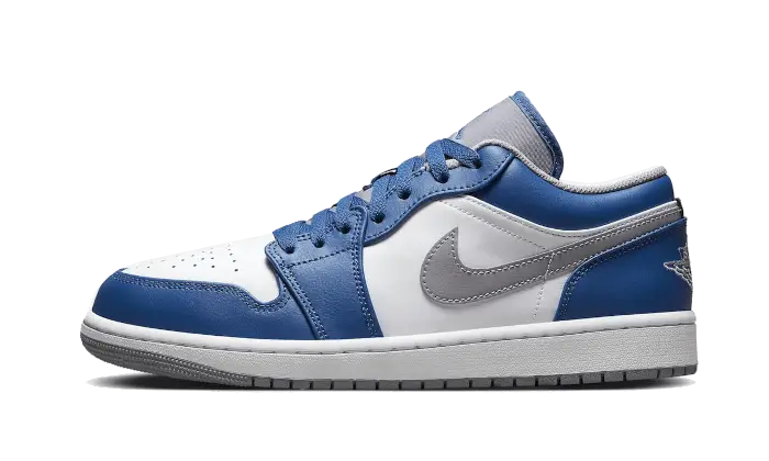 Air Jordan Air Jordan 1 Low True Blue szaro-czarny - widok główny z boku | Saturaise.com