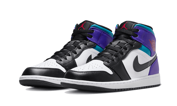 Air Jordan 1 Mid Aqua - Kup oryginalne Air Jordan 1 Mid Aqua DQ8426-154 - widok z drugiego boku - Sneakersy