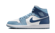 Air Jordan Air Jordan 1 Mid Blue czarny-biały - widok główny z boku | Saturaise.com