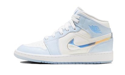 Air Jordan Air Jordan 1 Mid Glitter Swoosh czerwony - widok główny z boku | Saturaise.com