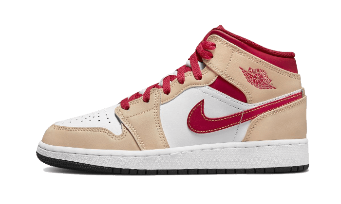 Air Jordan Air Jordan 1 Mid Onyx Curry czarny-biały - widok główny z boku | Saturaise.com
