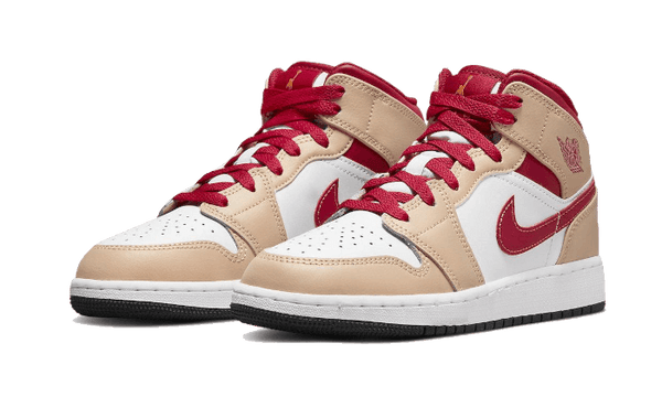 Air Jordan 1 Mid Onyx Curry - Kup oryginalne Air Jordan 1 Mid Onyx Curry 554724-201 - widok z drugiego boku - Sneakersy