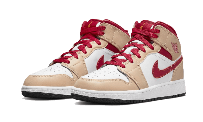 Kup oryginalne Air Jordan 1 Mid Onyx Curry 554724-201 - widok z drugiego boku - Sneakersy