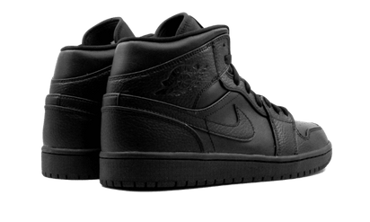 Buty Air Jordan Air Jordan 1 Mid Triple Black - widok z przodu - Rozmiary EU