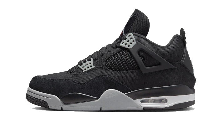 Air Jordan Air Jordan 4 Black Canvas czarny-biały - widok główny z boku | Saturaise.com