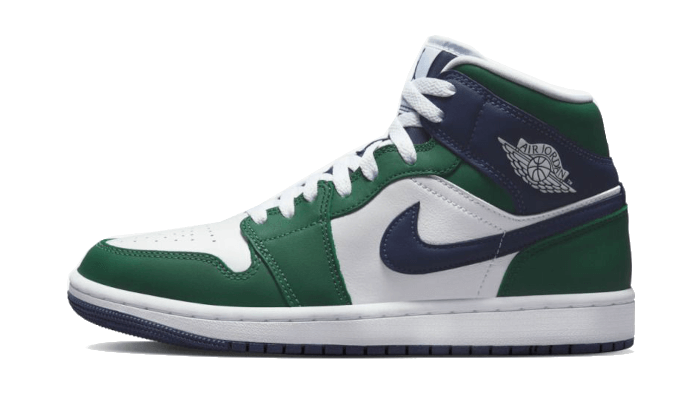 Air Jordan Air Jordan 1 Mid Seahawks biały-granatowy - widok główny z boku | Saturaise.com