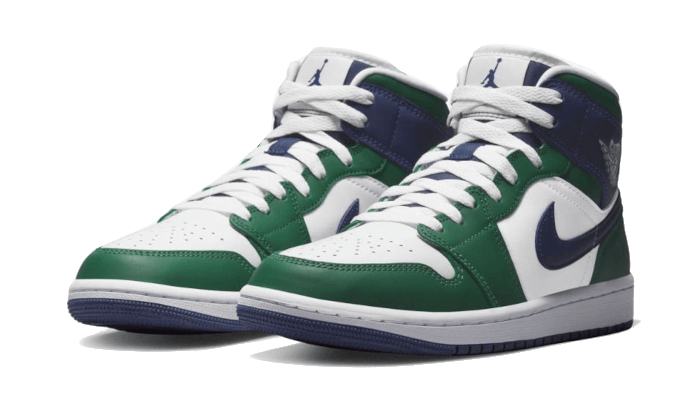 Kup oryginalne Air Jordan 1 Mid Seahawks DZ5326-300 - widok z drugiego boku - Sneakersy