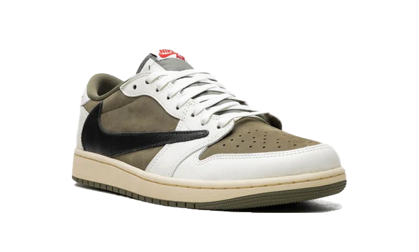 Buty Air Jordan Air Jordan 1 Retro Low OG SP Travis Scott Medium Olive - widok z przodu - Rozmiary EU