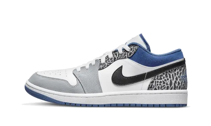 Air Jordan Air Jordan 1 Low SE True Blue czarny-biały - widok główny z boku | Saturaise.com