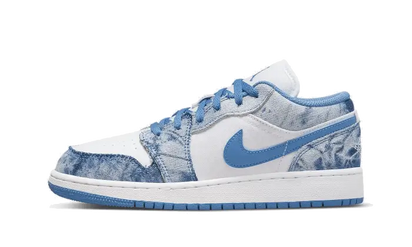 Air Jordan Air Jordan 1 Low Washed Denim biały-niebieski - widok główny z boku | Saturaise.com
