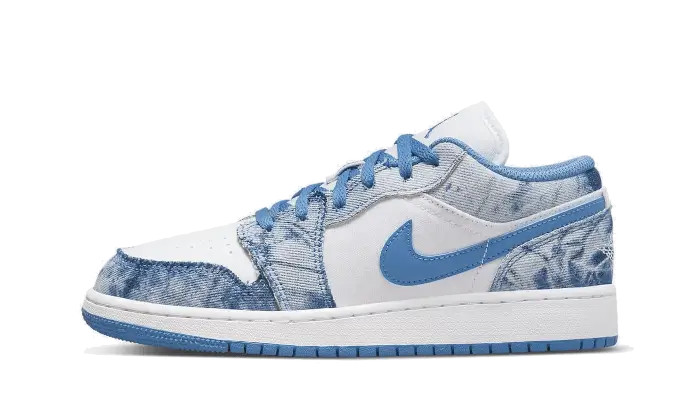 Air Jordan Air Jordan 1 Low Washed Denim biały-niebieski - widok główny z boku | Saturaise.com
