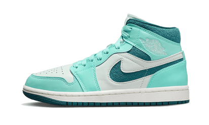 Air Jordan Air Jordan 1 Mid Bleached Turquoise czarny-biały - widok główny z boku | Saturaise.com