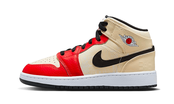 Air Jordan Air Jordan 1 Mid Dunk Contest czarny-biały - widok główny z boku | Saturaise.com