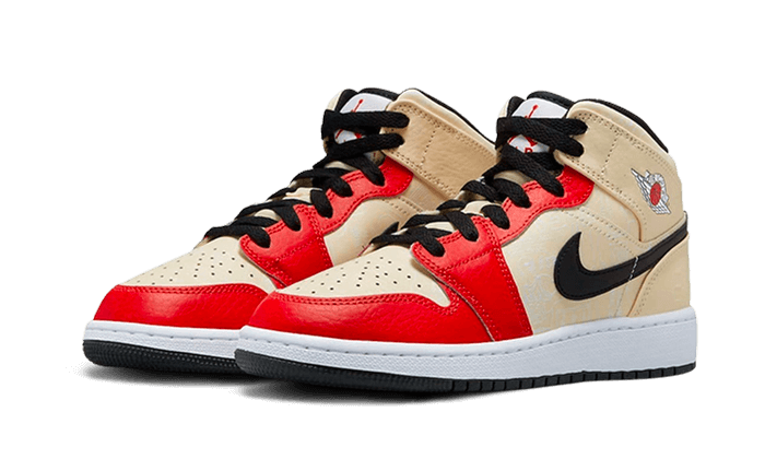 Kup oryginalne Air Jordan 1 Mid Dunk Contest DV7012-100 - widok z drugiego boku - Sneakersy
