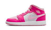 Air Jordan Air Jordan 1 Mid Fierce Pink czarny-biały - widok główny z boku | Saturaise.com