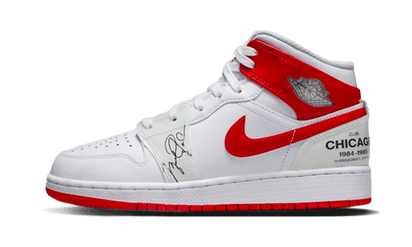 Air Jordan Air Jordan 1 Mid Rookie Season biało-czerwony - widok główny z boku | Saturaise.com