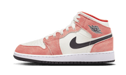 Air Jordan Air Jordan 1 Mid SE Orange Suede czarny-biały - widok główny z boku | Saturaise.com