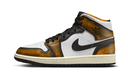 Air Jordan Air Jordan 1 Mid SE Orange Wear-Away czarno-żółty - widok główny z boku | Saturaise.com