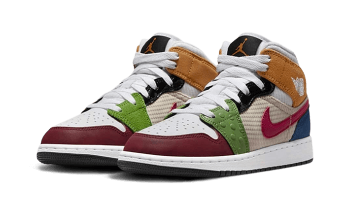 Kup oryginalne Air Jordan 1 Mid SE Patchwork DR6957-100 - widok z drugiego boku - Sneakersy