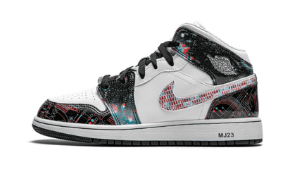 Air Jordan Air Jordan 1 Mid University Take Flight czarny-czerwony - widok główny z boku | Saturaise.com