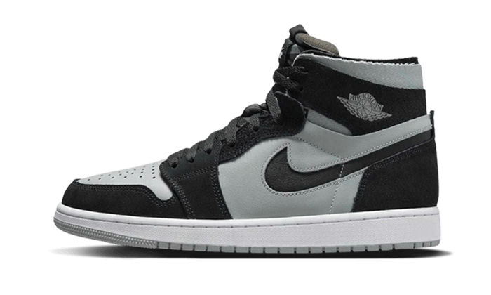 Air Jordan Air Jordan 1 Zoom CMFT Black Light Smoke Grey czarny-biały - widok główny z boku | Saturaise.com