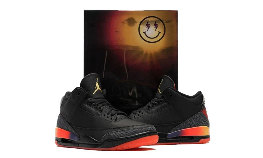 100% Oryginalne Air Jordan 3 Retro J Balvin Rio - widok z tyłu - 1150.00 PLN