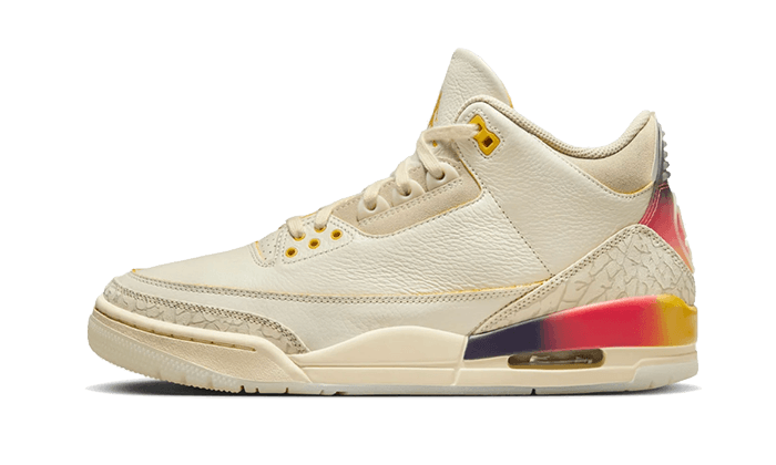 Air Jordan Air Jordan 3 Retro SP J Balvin Medellín Sunset niebieski-żółty - widok główny z boku | Saturaise.com