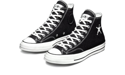 Kup oryginalne Chuck Taylor All-Star 70 Hi Stussy Black - widok z drugiego boku - Sneakersy