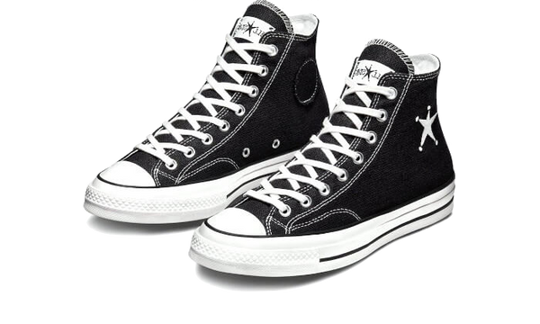 Chuck Taylor All-Star 70 Hi Stussy Black - Kup oryginalne Chuck Taylor All-Star 70 Hi Stussy Black - widok z drugiego boku - Sneakersy
