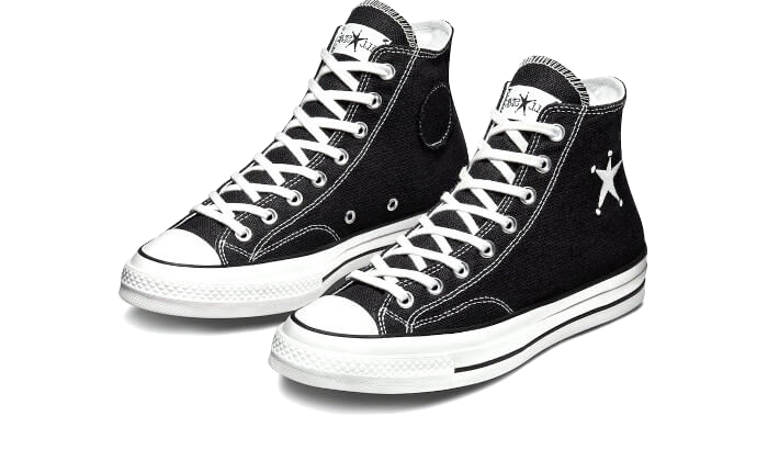 Kup oryginalne Chuck Taylor All-Star 70 Hi Stussy Black - widok z drugiego boku - Sneakersy