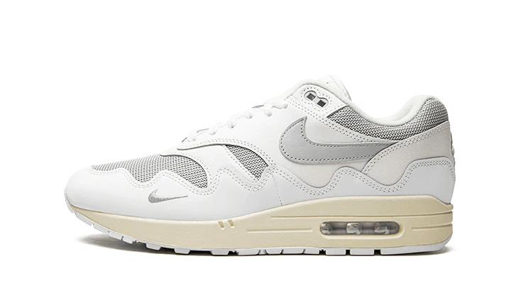 Yeezy Air Max 1 Patta White Grey biały-szary - widok główny z boku | Saturaise.com