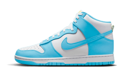 Nike Dunk High Blue Chill biały-niebieski - widok główny z boku | Saturaise.com