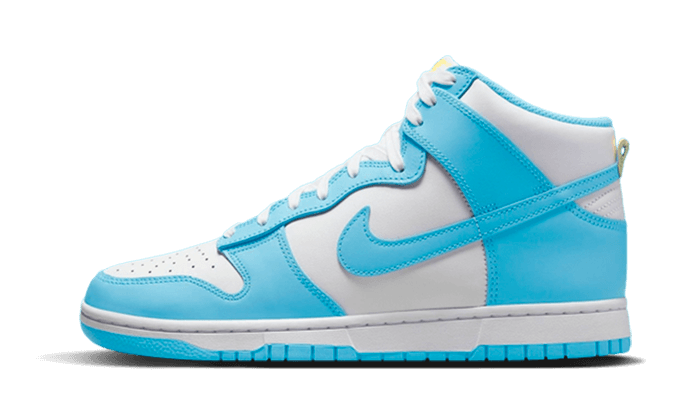 Nike Dunk High Blue Chill biały-niebieski - widok główny z boku | Saturaise.com