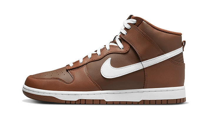 Nike Dunk High Chocolate biały-brązowy - widok główny z boku | Saturaise.com