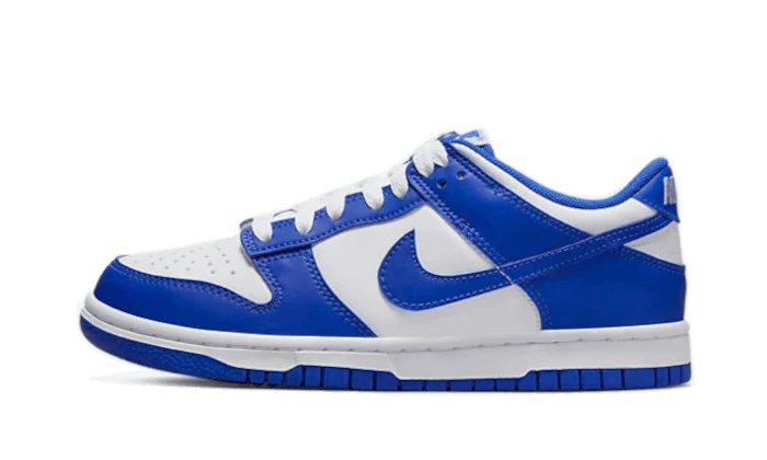 Nike Dunk Low Racer Blue (GS) biały-niebieski - widok główny z boku | Saturaise.com