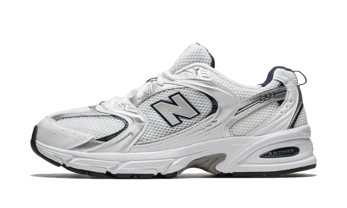 New Balance New Balance 530 White Grey Navy biały-granatowy - widok główny z boku | Saturaise.com