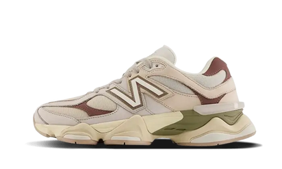 New Balance 9060 Grey Matter Timberwolf czerwony-zielony - widok główny z boku | Saturaise.com
