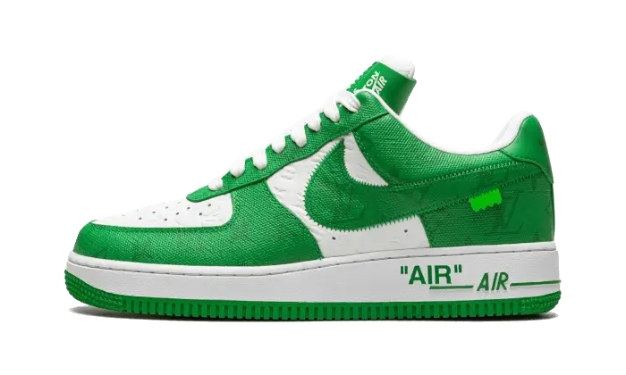Nike Air Force 1 Low Louis Vuitton White Green - widok główny z boku - Streetwear