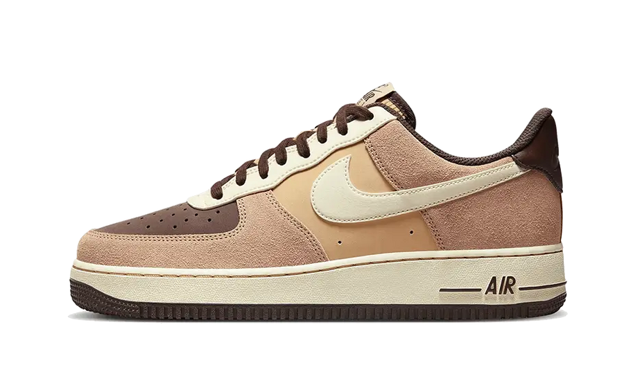 Nike Air Force 1 Low LV8 EMB Hemp Coconut Milk brązowy-beżowy - widok główny z boku | Saturaise.com