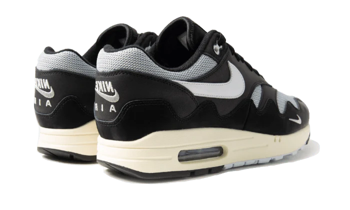 Buty Yeezy Air Max 1 Patta Black Grey (Special Box + Bracelet) - widok z przodu - Rozmiary EU