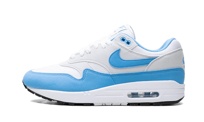 Nike Air Max 1 White University Blue niebiesko-biały - widok główny z boku | Saturaise.com