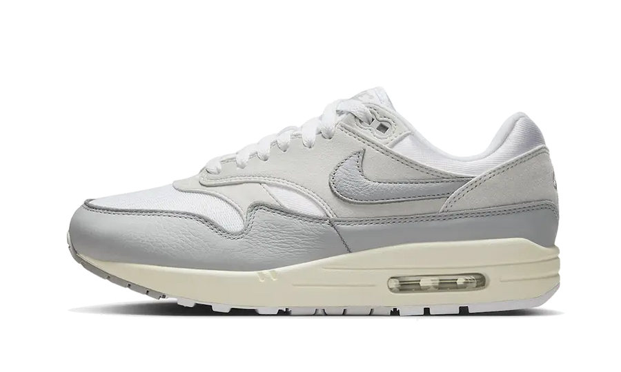 Nike Air Max 1 '87 Pure Platinum srebrny - widok główny z boku | Saturaise.com