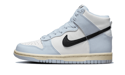 Nike Dunk High Aluminium Black czarny-biały - widok główny z boku | Saturaise.com
