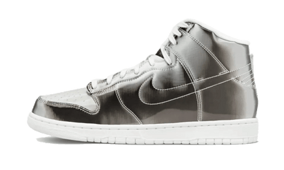 Yeezy Dunk High Clot Flux biały-srebrny - widok główny z boku | Saturaise.com