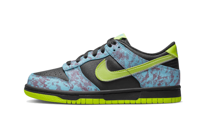 Nike Dunk Low Acid Wash żółto-czarny - widok główny z boku | Saturaise.com