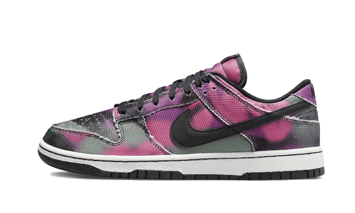 Nike Dunk Low Graffiti Pink czarny-różowy - widok główny z boku | Saturaise.com