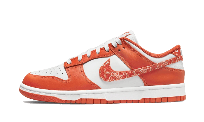 Nike Dunk Low Essential Paisley Pack Orange biały-pomarańczowy - widok główny z boku | Saturaise.com