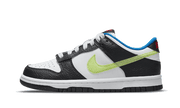 Nike Dunk Low Signal Blue Lemon Twist czarny-biały - widok główny z boku | Saturaise.com