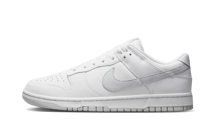 Nike Dunk Low Retro White Pure Platinum biały - widok główny z boku | Saturaise.com